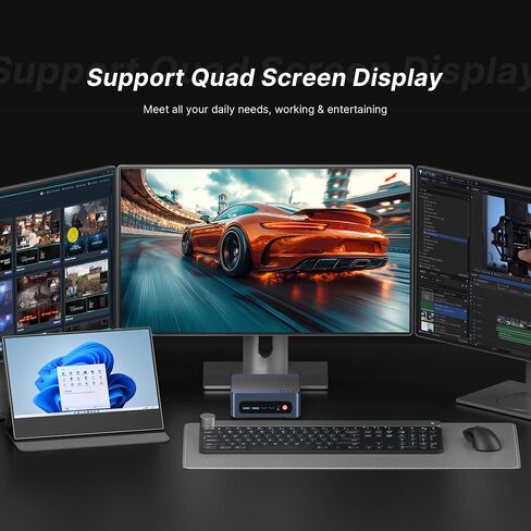 Mini PC i7, Intel Core i7 12700H(14C/20T, Turbo 4.7GHz) 32GB DDR4 RAM 512GB SSD,Small Desktop Computer Dual LAN/4X USB3.2/HDMI/DP/USB-C/WiFi6E/BT5.2 in Kuwait