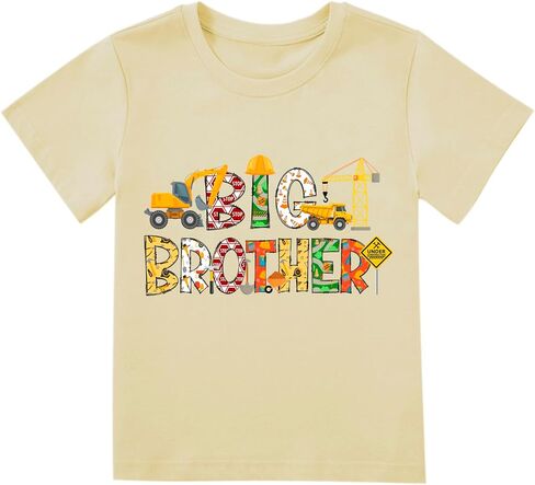 Toddler Boys Big Brother T Shirt Tops Outfit Funny Big Bro Letters Print Tee Tops 1-7 Years in Saudi Arabia