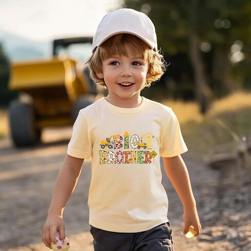 Toddler Boys Big Brother T Shirt Tops Outfit Funny Big Bro Letters Print Tee Tops 1-7 Years in Saudi Arabia