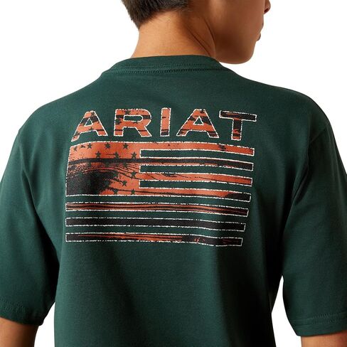 ARIAT Boys Rustic Wood Flag T-Shirt in Saudi Arabia