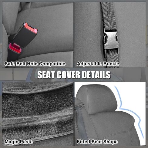 SAPUBK Front Seat Covers Replace for 1999-2002 Chevy Silverado/Suburban/Tahoe and GMC Sierra/Yukon Captain Chairs, Premium Neoprene with Composite Soft Foam Lining Breathable Seat Cover in Saudi Arabia