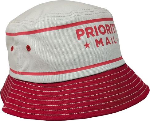 Ripple Junction USPS Men’s Bucket Hat United States Postal Service Priority Mail Carrier Striped Logo Officially Licensed in Saudi Arabia