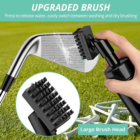 VINTEAM Golf Accessories Gift Set, Golf Towel, Golf Club Brush with Groove Cleaner, Foldable Divot Repair Tool with Ball Marker, Club Groove Cleaner Set and Golf Tee Holder - Golf Club Cleaning Kit in Saudi Arabia