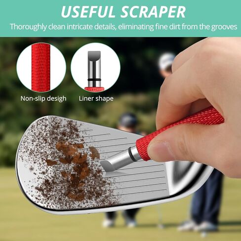 VINTEAM Golf Accessories Gift Set, Golf Towel, Golf Club Brush with Groove Cleaner, Foldable Divot Repair Tool with Ball Marker, Club Groove Cleaner Set and Golf Tee Holder - Golf Club Cleaning Kit in Saudi Arabia