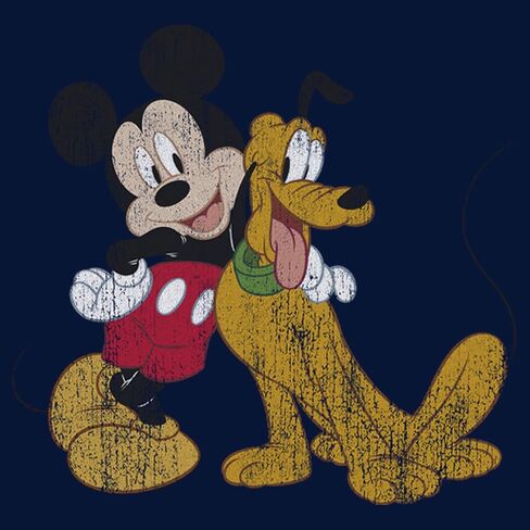 Disney Characters Mickey and Pluto Boy's Heather Crew Tee in Saudi Arabia