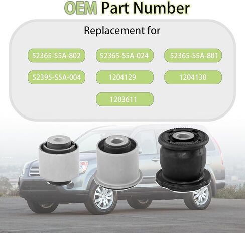 جلبة مفصل الذراع السفلية الخلفية ل Honda Civic 2001-2005 ، CRV 2002-2006 ، Element 2003-2006 استبدال 52365-S5A-802 (6pcs) in Kuwait