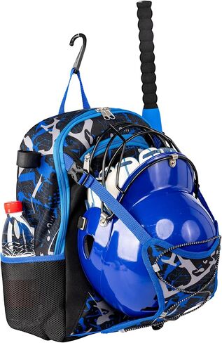 Youth Baseball Bat Bag Backpack, T-Ball & Softball Equipment Gear for Youth with Fence Hook, Lightweight Baseball Bat Backpack, Large Main Compartment for Helmet in Saudi Arabia