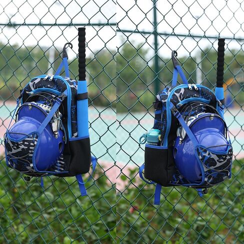 Youth Baseball Bat Bag Backpack, T-Ball & Softball Equipment Gear for Youth with Fence Hook, Lightweight Baseball Bat Backpack, Large Main Compartment for Helmet in Saudi Arabia