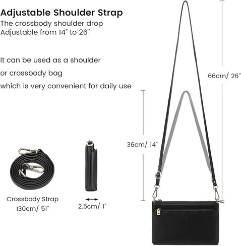 SENDEFN Leather Crossbody Bag for Women Small Clutch Purses Crossbody Shoulder Handbag Wallet Purses RIFD Card Slots in Kuwait