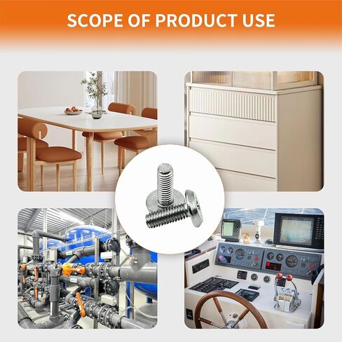 YXQ M6x16mm Machine Screws Pan Phillips Cross Head Screw 304 Stainless Steel Fasteners Bolts, 30Pcs in Saudi Arabia