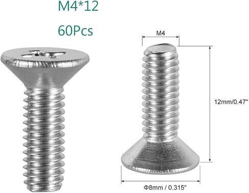 YXQ M6x16mm Machine Screws Pan Phillips Cross Head Screw 304 Stainless Steel Fasteners Bolts, 30Pcs in Saudi Arabia