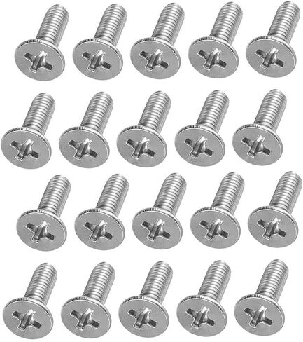YXQ M6x16mm Machine Screws Pan Phillips Cross Head Screw 304 Stainless Steel Fasteners Bolts, 30Pcs in Saudi Arabia