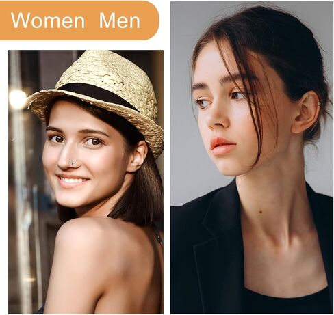 15 PCS الأنف الثقب L شكل حلقات الأنف من الفولاذ المقاوم للصدأ للنساء ، حلقات L على شكل طوق 20G للنساء على شكل L على شكل حرف L وأطواق الأطواق in Saudi Arabia