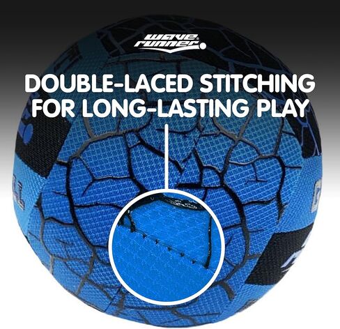 Wave Runner Glow in The Dark LED Light Junior Football, Waterproof Double Laced Football for Night Sports and Games Waterproof Ball for Pool, Beach and Backyard Random Color in Kuwait