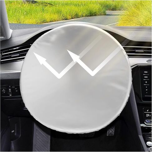Car Steering Wheel Cover Sun Shade,Car Wheel Cover with Aluminum Film and Cotton Lining for Steeringwheel Sun Protection,Universal Maximum 15.75" Truck Steering Wheels Covers in Kuwait