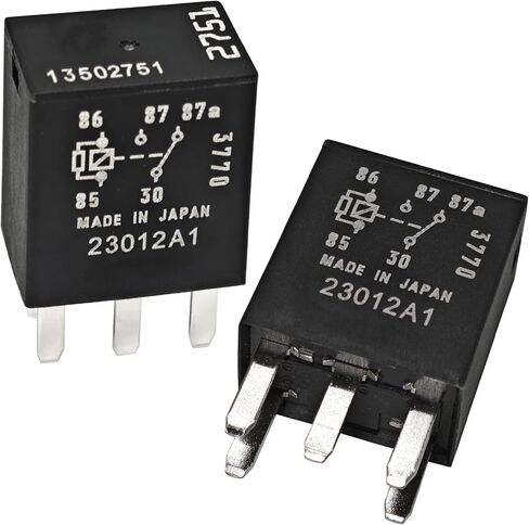 13502751 12VDC 5-Pin Relay (عبوة من 2) - مرحل سيارة 35A، متوافق مع بويك، كاديلاك، شيفروليه، جي إم سي in Saudi Arabia