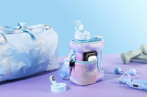 H2O Capsule Half Gallon Cube Square Water Bottle - 2.2L Water Bottle with Strap, Storage Sleeve, Straw and Chug Lid – BPA Free Reusable Sports Water Jug with Handle, (68 Ounce), (Jet Black) in Kuwait