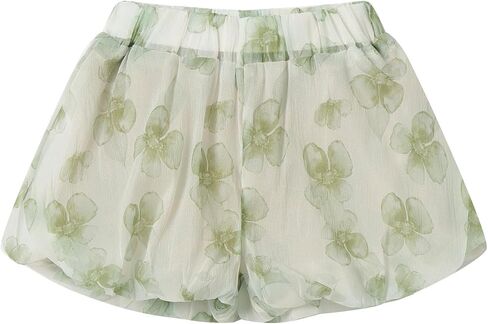 Mud Kingdom Girl Flossom Shorts مرنة الخصر اللعب غير الرسمي مع البرسيم in Saudi Arabia