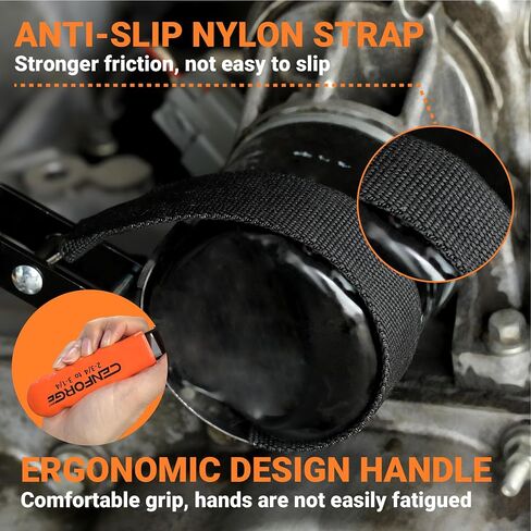 8PC Oil Filter Wrench Set with Swivel Oil Filter Wrenches Cover 2-3/4" to 5-1/4", 9" & 12" Adjustable Oil Filter Pliers, Universal 3-Jaw Oil Filter Removal Tool with 1/2" to 3/8" Adapter in Kuwait