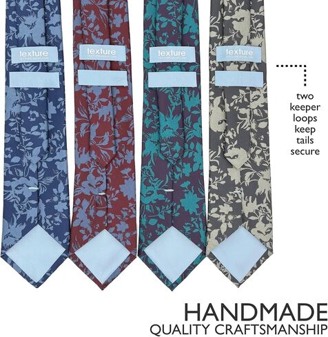 TEXTURE Ties for Men, 4-Pack Set of Mens Neckties in Saudi Arabia