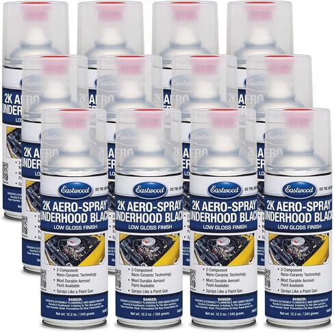 Eastwood 2K AeroSpray Automotive Under Hood Black Spray Paint | 12 oz Aerosol | 1 Pack in Saudi Arabia