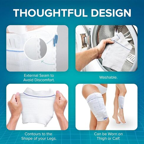 JJ CARE Catheter Bag Holder (Pack of 2), Fabric Nephrostomy Bag Holder, Washable & Reusable Foley Catheter Leg Bag, Urinary Drainage Bag Cover for Men & Women - Large Size in Saudi Arabia