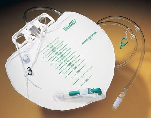 Urinary Drain Bag Bard Anti-Reflux Valve Sterile 4,000 mL Vinyl Pack of 5 in Saudi Arabia
