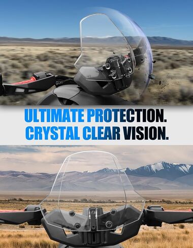 Aupower القابلة للتعديل الزجاج الأمامي لـ Can Am Ryker 600 900 Sport & Rally Edition All Models Accessorie ، Front Pattern Strengent Clear Clear Hard Windscreen Deflector ، استبدل OEM # 219401023 in Saudi Arabia