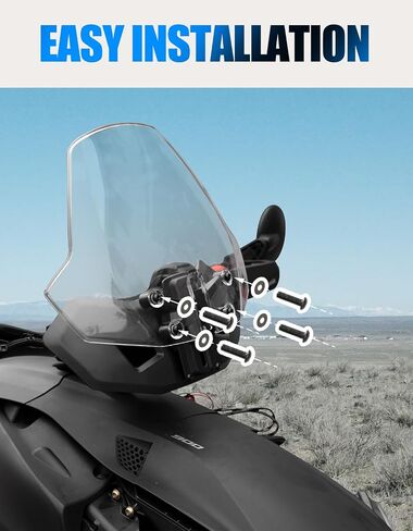 Aupower القابلة للتعديل الزجاج الأمامي لـ Can Am Ryker 600 900 Sport & Rally Edition All Models Accessorie ، Front Pattern Strengent Clear Clear Hard Windscreen Deflector ، استبدل OEM # 219401023 in Saudi Arabia
