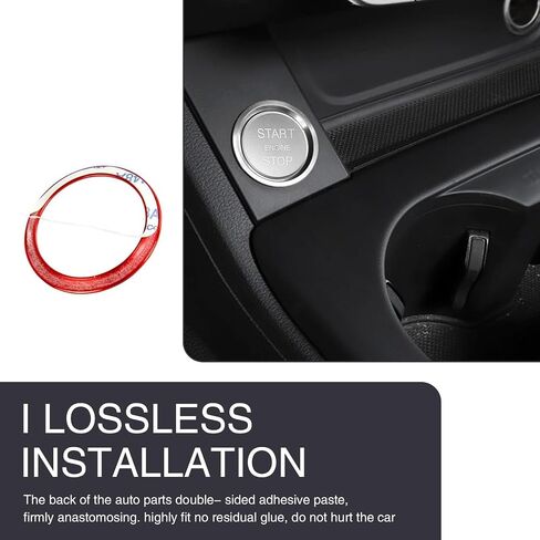 زينة زر سيارة 2 PCS ، غطاء زر المحرك ، وغطاء حلقة الإشعال الداخلية ، Universal لمعظم السيارات (الفضة) in Kuwait