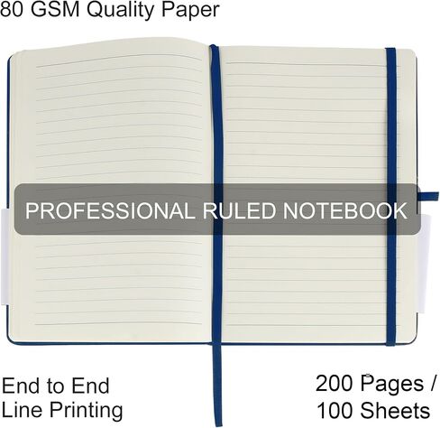 20 Pack Journals for Writing College Ruled Notebooks Journal in Bulk, Hardcover Notebooks (200Pages) for Note Talking, Lined Bullet Journals for Home School Office, 5.7"x8.4", Black in Kuwait