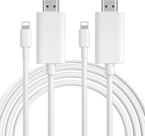 HDMI Cable for IPhone(No Need Power Lightning to HDMI cable), Digital AV Adapter 1080P HD Video Sync Screen Connector IPhone to HDMI for TV Projector Monitor in Kuwait