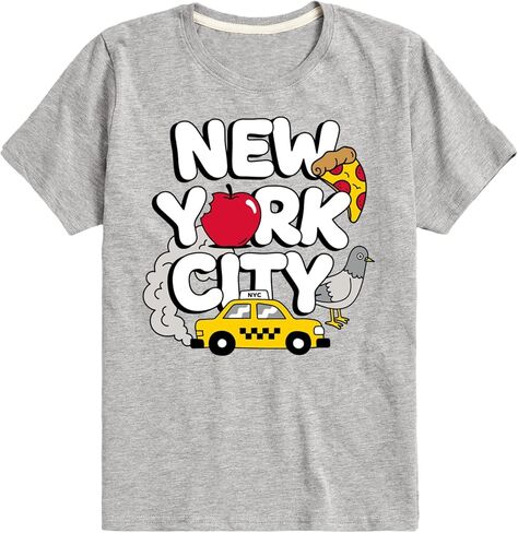 رسالة فورية - كولاج مدينة نيويورك - Toddler & Youth Short Sleeve Graphic T -Shirt in Kuwait