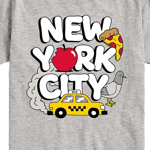 رسالة فورية - كولاج مدينة نيويورك - Toddler & Youth Short Sleeve Graphic T -Shirt in Kuwait