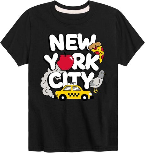 رسالة فورية - كولاج مدينة نيويورك - Toddler & Youth Short Sleeve Graphic T -Shirt in Kuwait