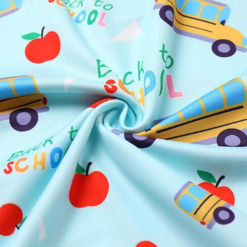 Odasdo Boys يعودون إلى قميص T-Shirt Tops Apple Pencil Printed Button Up Short Sleeve Tee Tee Summer Outfit in Kuwait