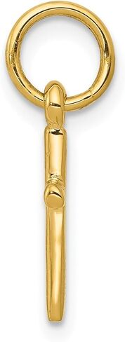 Jewelry Affairs 14K Yellow Gold Small Cross Charm Pendant, 8x18mm in Saudi Arabia