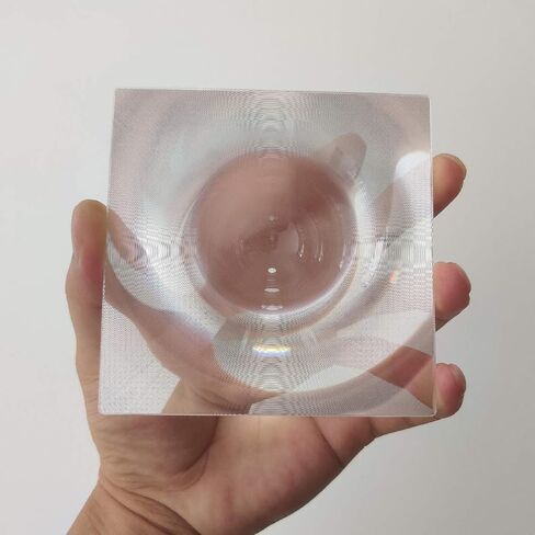 Fresnel Lens, 100x100mm, Focal Length 100mm, Acrylic (not Glass), 3X Magnifying, Solar Death ray for Physics Classroom, Solar Heating, Fire Starter, Small Magnifier, DIY Optical Viewing Lens in Kuwait