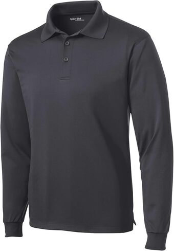 SPORT-TEK Unisex Long Sleeve Micropique Sport-Wick Polo | Collared Shirt for Men & Women, Casual Fit Top for Work & Golf in Saudi Arabia