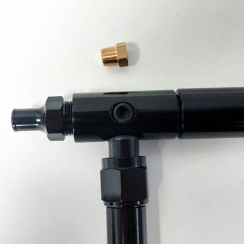 Billet Aluminium Holley 4150 خط الوقود المزدوج لخط الوقود الأنيو مع مقياس أبيض in Kuwait