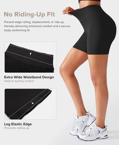 BRXL Scrunch Butt Lifting Shorts for Women V Back Seamless 5" High Waist Workout Gym Compression Spandex Impact Shorts in Kuwait