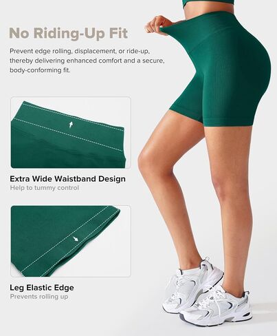 BRXL Scrunch Butt Lifting Shorts for Women V Back Seamless 5" High Waist Workout Gym Compression Spandex Impact Shorts in Kuwait