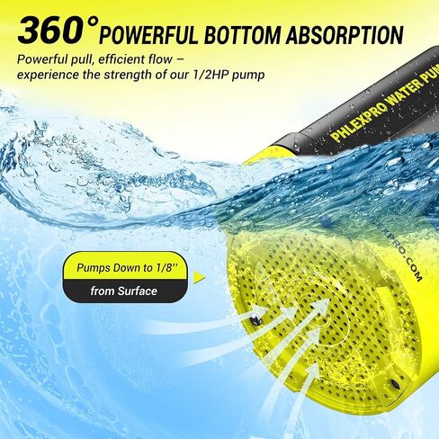 1/2HP Sump Pump Submersible, 2650 GPH High Flow Utility Water Pump, Efficiently Water Removal for Basement, Garden, Swimming Pool, Hot Tubs, Flooded House (RyobiGreen) in Kuwait