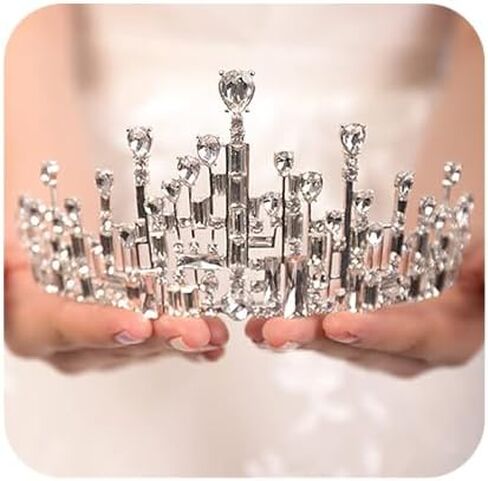 Crystal Crown Rhinestone Tiara Princess Queen Headband for Birthday Pageant Costume Crown Bridal Crowns For Wedding Halloween for Women Girls in Kuwait