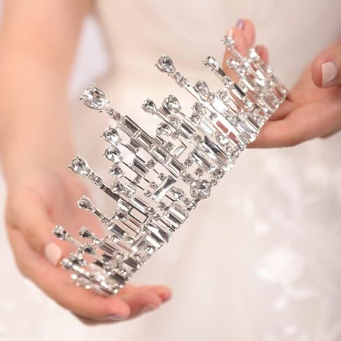 Crystal Crown Rhinestone Tiara Princess Queen Headband for Birthday Pageant Costume Crown Bridal Crowns For Wedding Halloween for Women Girls in Kuwait