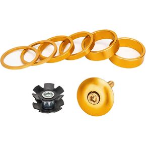 Bicycles Headset Spacer Aluminium Alloy Kits with Stem Top Cap Long Bolts Headset Star Nut Front Fork Stem Spacer Bicycles Headset Spacer in Kuwait