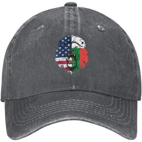 Malagasy USA Flag Madagascar Lion Face Stylish Carbon-Colored Water-Resistant Denim Cowboy Hat Outdoor Adventures All Seasons9 in Saudi Arabia