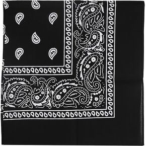 22"X22" 100% Cotton Paisley Printed Bandanas Large Thick Scarfs Fashion Headwear for Men and Women in Saudi Arabia