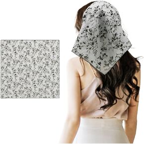 Cotton Bandanas for Women and Girls, Floral Head Scarf 21" x 21" Women's Headbands for Beach Camping Daily Party Work in Kuwait