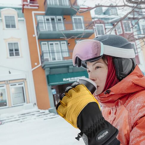 Winter Gloves,Ski Gloves,Waterproof Snowboard Gloves,Gloves for Cold Weather,Skiing&Snowboarding,Fits Men & Women,Winter Warm Gifts in Saudi Arabia